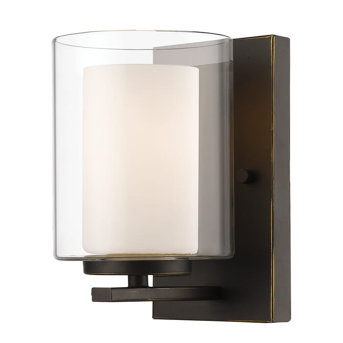 Z-Lite Willow 1-Light Wall Sconce In Olde Bronze Z-Lite Willow 1-Light Wall Sconce In Olde Bronze