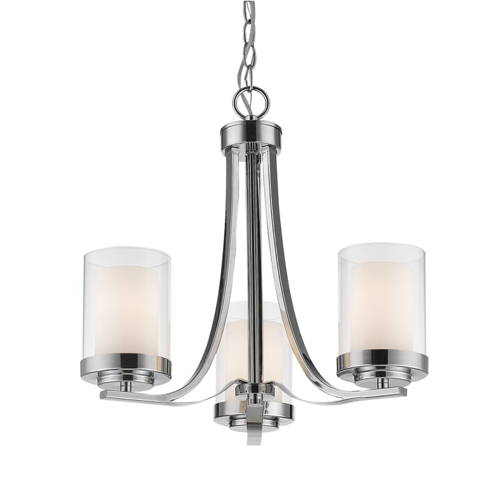 Z-Lite Willow 3-Light Chandelier In Chrome Z-Lite Willow 3-Light Chandelier In Chrome