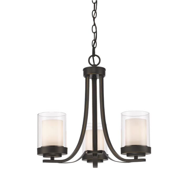 Z-Lite Willow 3-Light Chandelier In Olde Bronze Z-Lite Willow 3-Light Chandelier In Olde Bronze