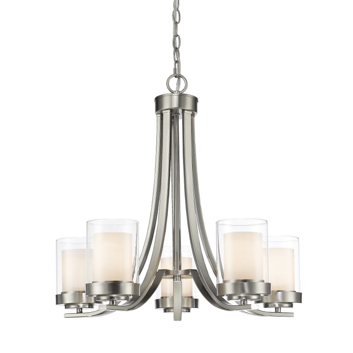 Z-Lite Willow 5-Light Chandelier In Brushed Nickel Z-Lite Willow 5-Light Chandelier In Brushed Nickel
