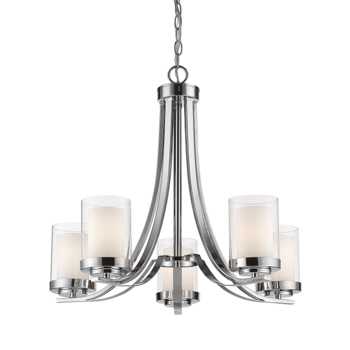 Z-Lite Willow 5-Light Chandelier In Chrome Z-Lite Willow 5-Light Chandelier In Chrome