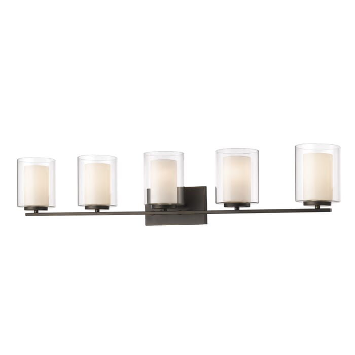Z-Lite Willow 5-Light Bathroom Vanity Light In Olde Bronze Z-Lite Willow 5-Light Bathroom Vanity Light In Olde Bronze