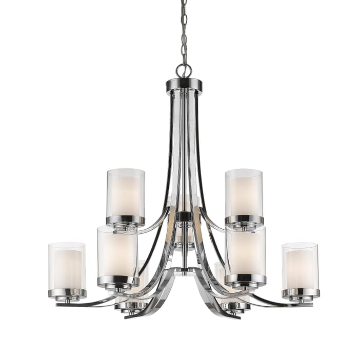 Z-Lite Willow 9-Light Chandelier In Chrome Z-Lite Willow 9-Light Chandelier In Chrome