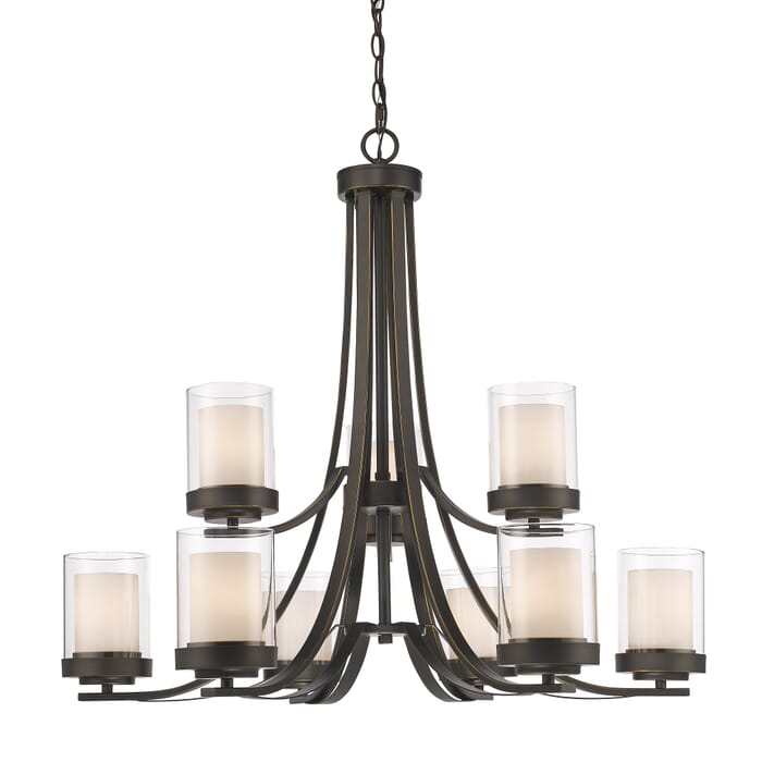 Z-Lite Willow 9-Light Chandelier In Olde Bronze Z-Lite Willow 9-Light Chandelier In Olde Bronze