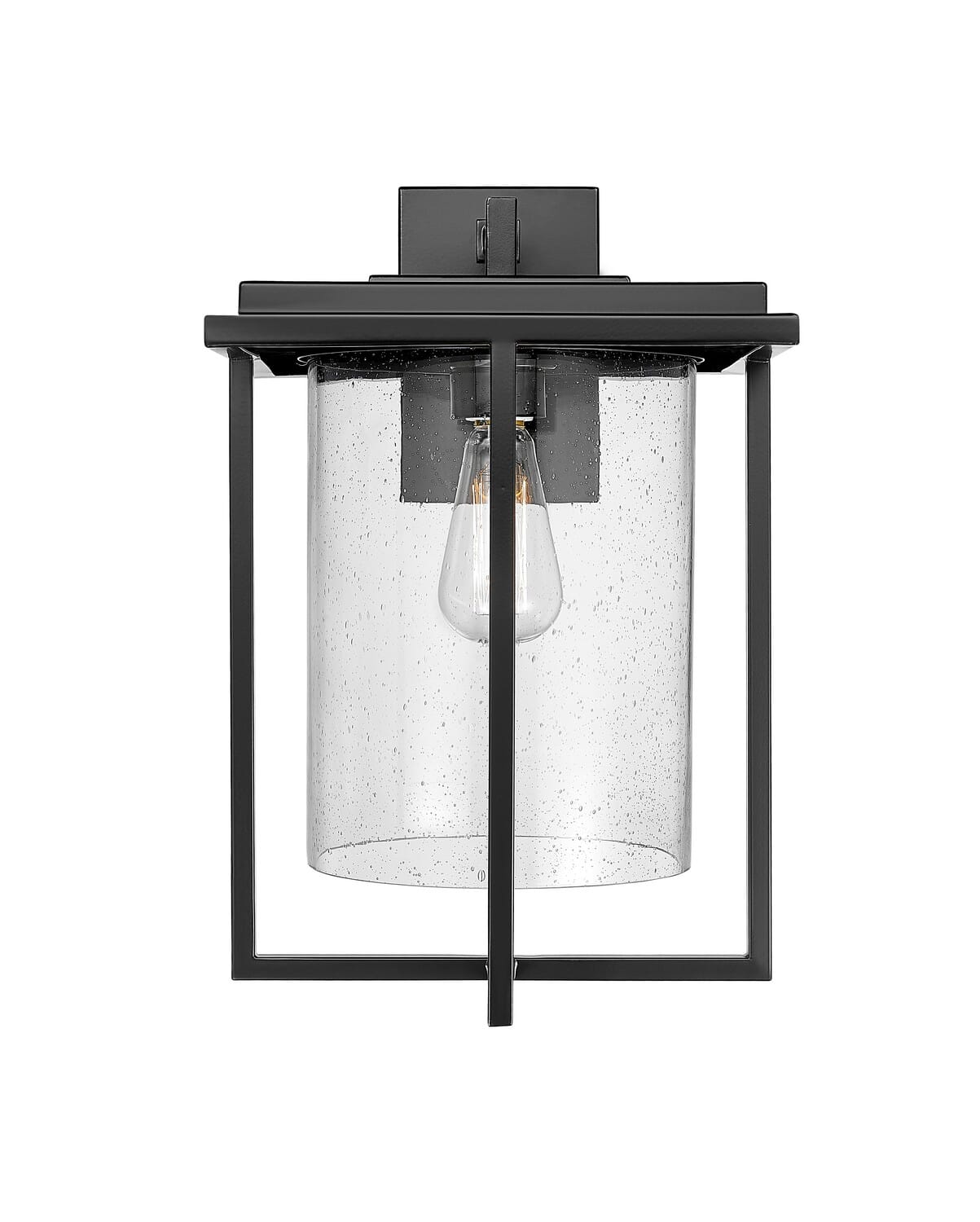 Powder Coated Black One Light Outdoor Wall Sconce from the Adair Collection