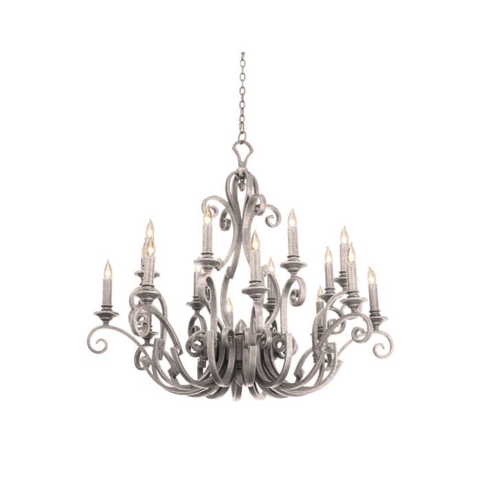 Kalco Ibiza 16-Light Chandelier in Pearl Silver Kalco Ibiza 16-Light Chandelier in Pearl Silver