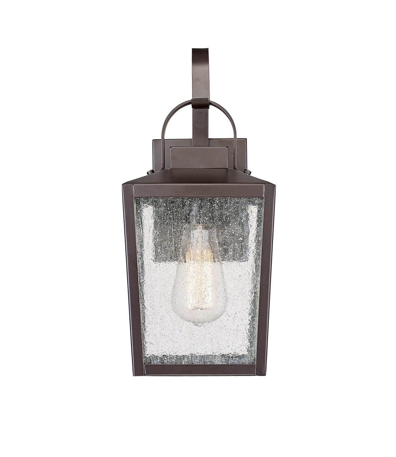 Powder Coated Bronze One Light Outdoor Wall Sconce from the Devens Collection