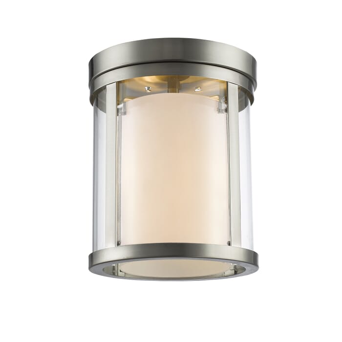 Z-Lite Willow 3-Light Flush Mount Ceiling Light In Brushed Nickel Z-Lite Willow 3-Light Flush Mount Ceiling Light In Brushed Nickel