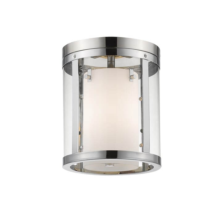 Z-Lite Willow 3-Light Flush Mount Ceiling Light In Chrome Z-Lite Willow 3-Light Flush Mount Ceiling Light In Chrome