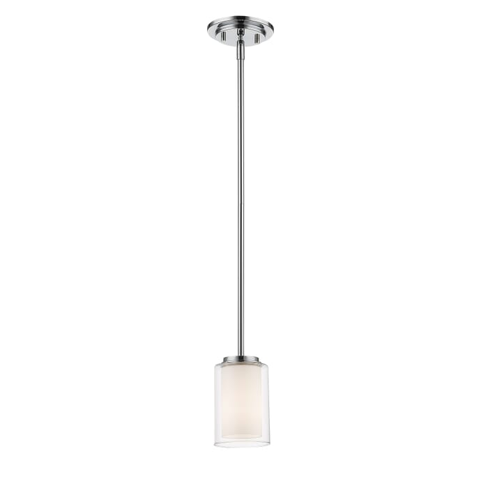 Z-Lite Willow 1-Light Mini Pendant Light In Chrome Z-Lite Willow 1-Light Mini Pendant Light In Chrome