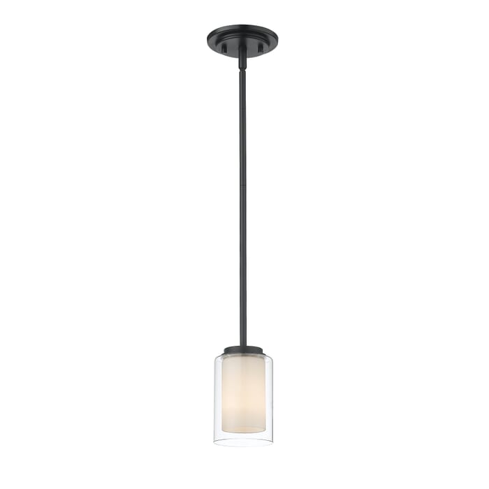 Z-Lite Willow 1-Light Mini Pendant Light In Matte Black Z-Lite Willow 1-Light Mini Pendant Light In Matte Black