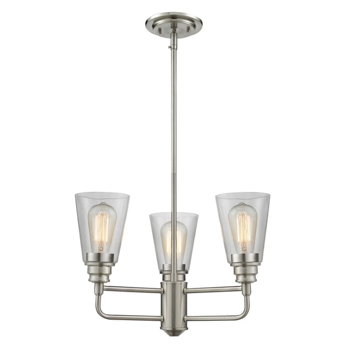 Z-Lite Annora 3-Light Chandelier In Brushed Nickel Z-Lite Annora 3-Light Chandelier In Brushed Nickel