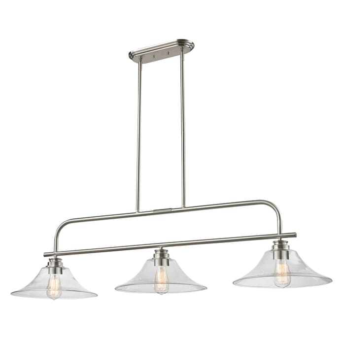 Z-Lite Annora 3-Light Linear Pendant Light In Brushed Nickel Z-Lite Annora 3-Light Linear Pendant Light In Brushed Nickel