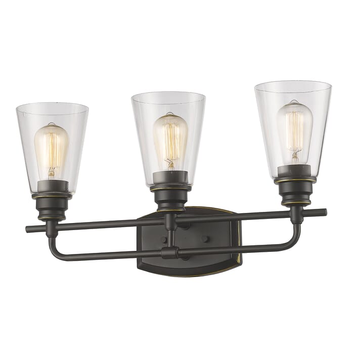 Z-Lite Annora 3-Light Bathroom Vanity Light In Olde Bronze Z-Lite Annora 3-Light Bathroom Vanity Light In Olde Bronze