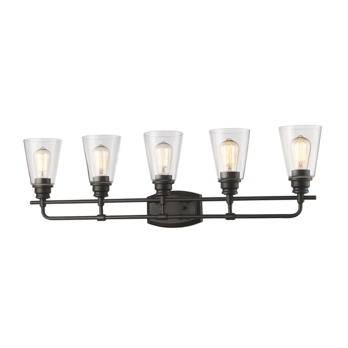 Z-Lite Annora 5-Light Bathroom Vanity Light In Olde Bronze Z-Lite Annora 5-Light Bathroom Vanity Light In Olde Bronze