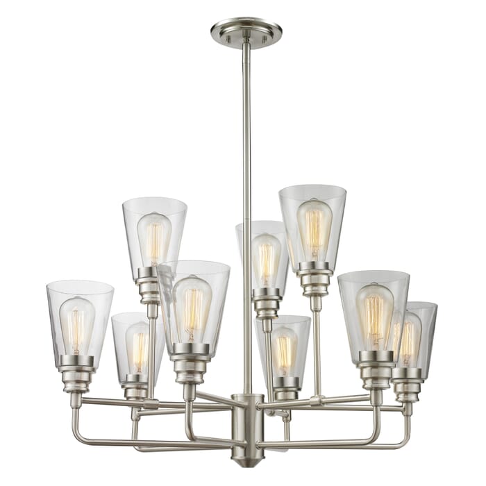 Z-Lite Annora 9-Light Chandelier In Brushed Nickel Z-Lite Annora 9-Light Chandelier In Brushed Nickel