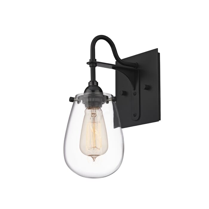 Sonneman Chelsea 12.5" Bath Sconce in Satin Black Sonneman Chelsea 12.5" Bath Sconce in Satin Black