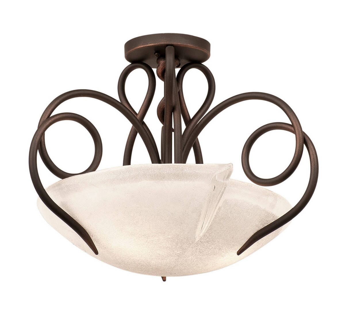 Tribecca 3-Light Semi Flush in Antique Copper