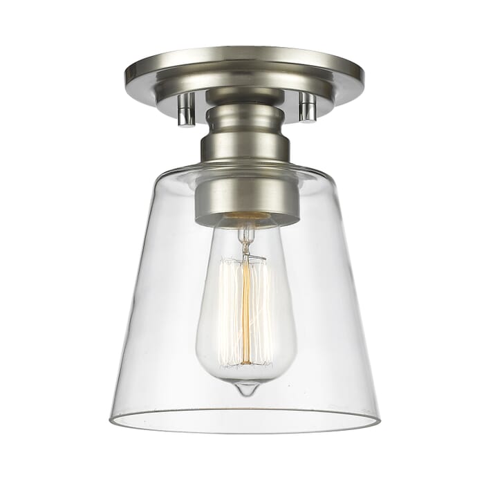 Z-Lite Annora 1-Light Flush Mount Ceiling Light In Brushed Nickel Z-Lite Annora 1-Light Flush Mount Ceiling Light In Brushed Nickel