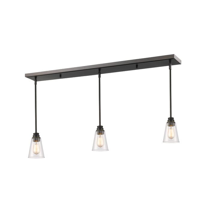 Z-Lite Annora 3-Light Linear Pendant Light In Olde Bronze Z-Lite Annora 3-Light Linear Pendant Light In Olde Bronze