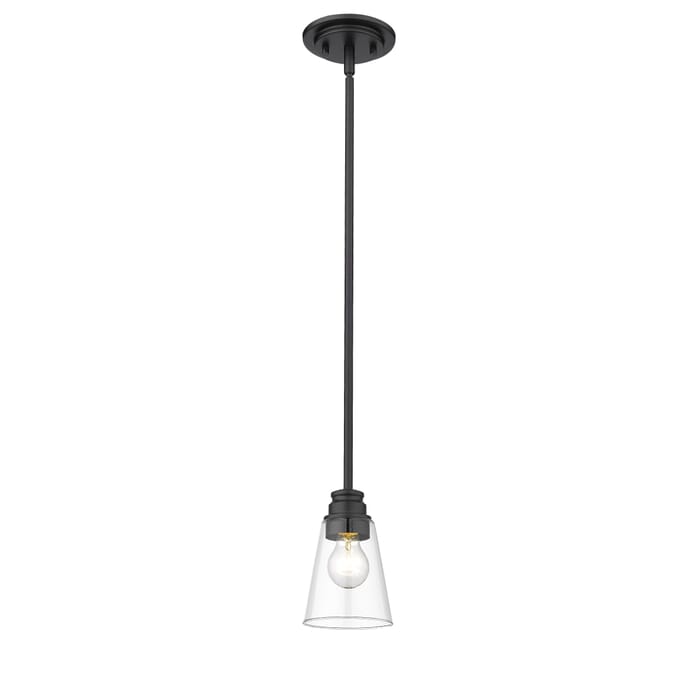 Z-Lite Annora 1-Light Mini Pendant Light In Matte Black Z-Lite Annora 1-Light Mini Pendant Light In Matte Black