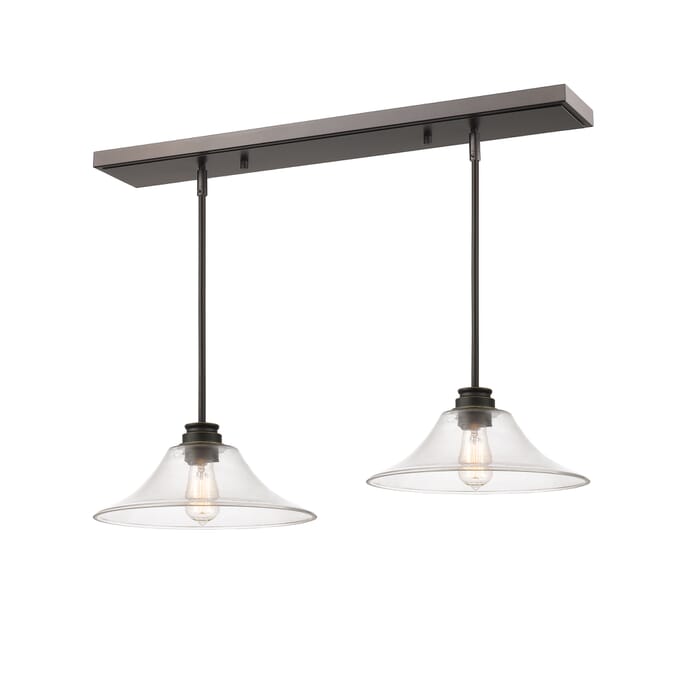 Z-Lite Annora 1-Light Linear Pendant Light In Olde Bronze Z-Lite Annora 1-Light Linear Pendant Light In Olde Bronze