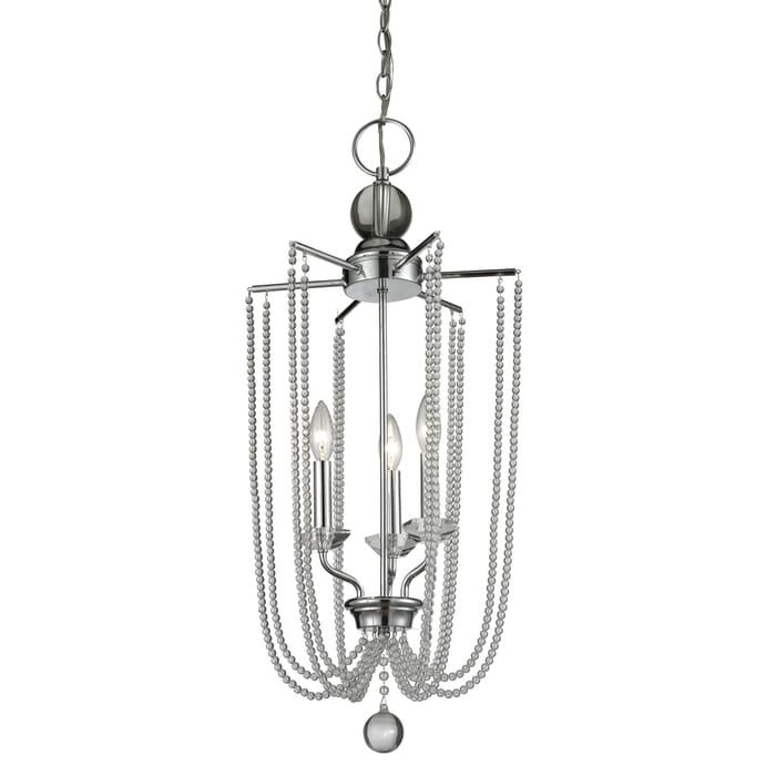 Z-Lite Serenade 3-Light Pendant Light In Chrome Z-Lite Serenade 3-Light Pendant Light In Chrome