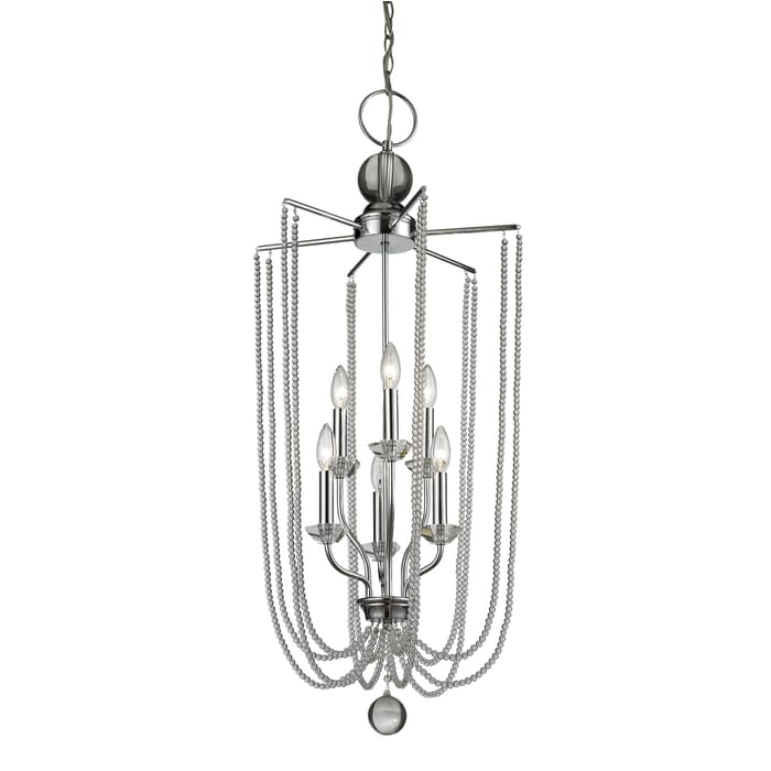 Z-Lite Serenade 6-Light Pendant Light In Chrome Z-Lite Serenade 6-Light Pendant Light In Chrome