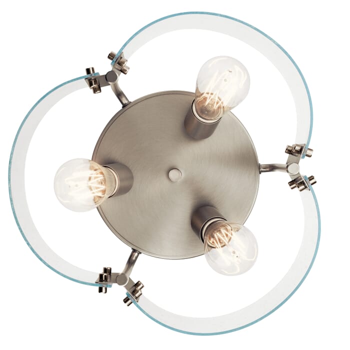 Kichler Lighting Thoreau 3-Light 14" Ceiling Light in Brushed Nickel Kichler Lighting Thoreau 3-Light 14" Ceiling Light in Brushed Nickel