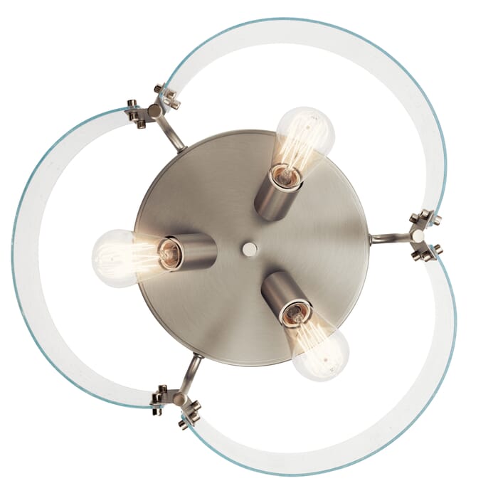 Kichler Lighting Thoreau 3-Light 18" Ceiling Light in Brushed Nickel Kichler Lighting Thoreau 3-Light 18" Ceiling Light in Brushed Nickel