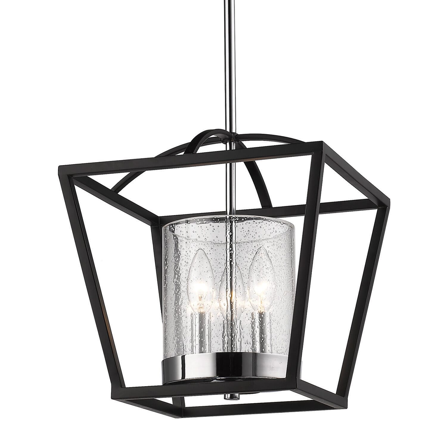Golden Mercer 3-Light Mini Chandelier in Matte Black