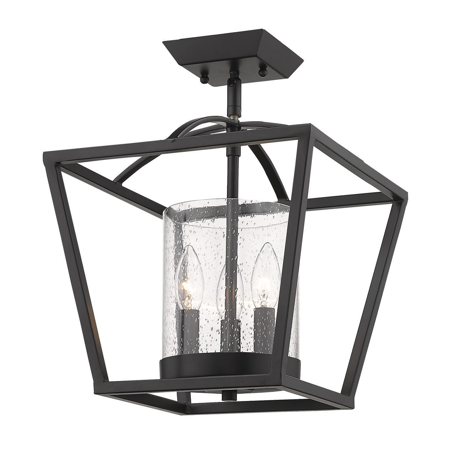 Golden Mercer 3-Light Ceiling Light in Matte Black