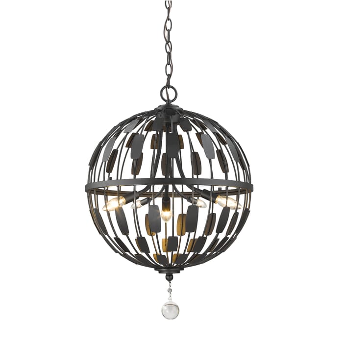 Z-Lite Almet 5-Light Pendant Light In Bronze Z-Lite Almet 5-Light Pendant Light In Bronze