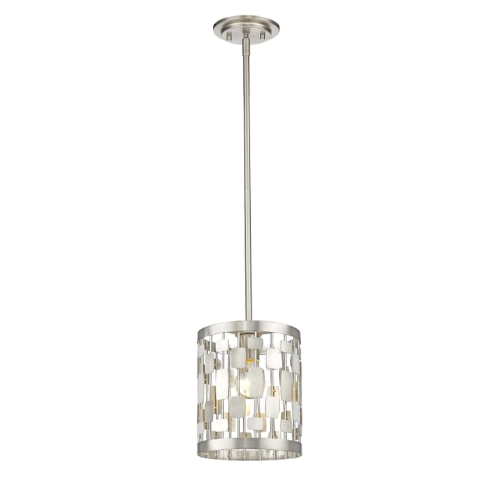Z-Lite Almet 1-Light Mini Pendant Light In Brushed Nickel Z-Lite Almet 1-Light Mini Pendant Light In Brushed Nickel