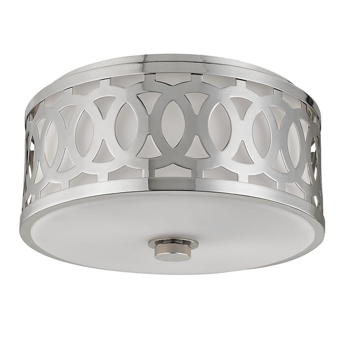 Hudson Valley Genesee 2-Light Ceiling Light in Polished Nickel Hudson Valley Genesee 2-Light Ceiling Light in Polished Nickel