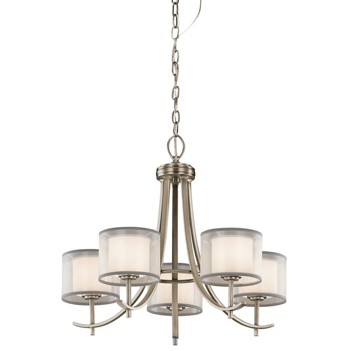 Kichler Lighting Tallie 5-Light Chandelier in Antique Pewter Kichler Lighting Tallie 5-Light Chandelier in Antique Pewter