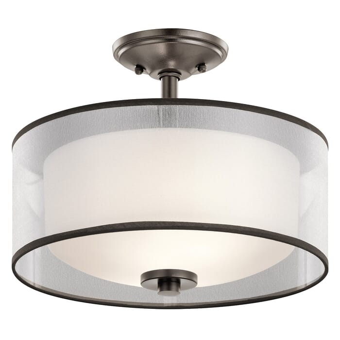 Kichler Lighting Tallie 2-Light Semi-Flush Light in Mission Bronze Kichler Lighting Tallie 2-Light Semi-Flush Light in Mission Bronze