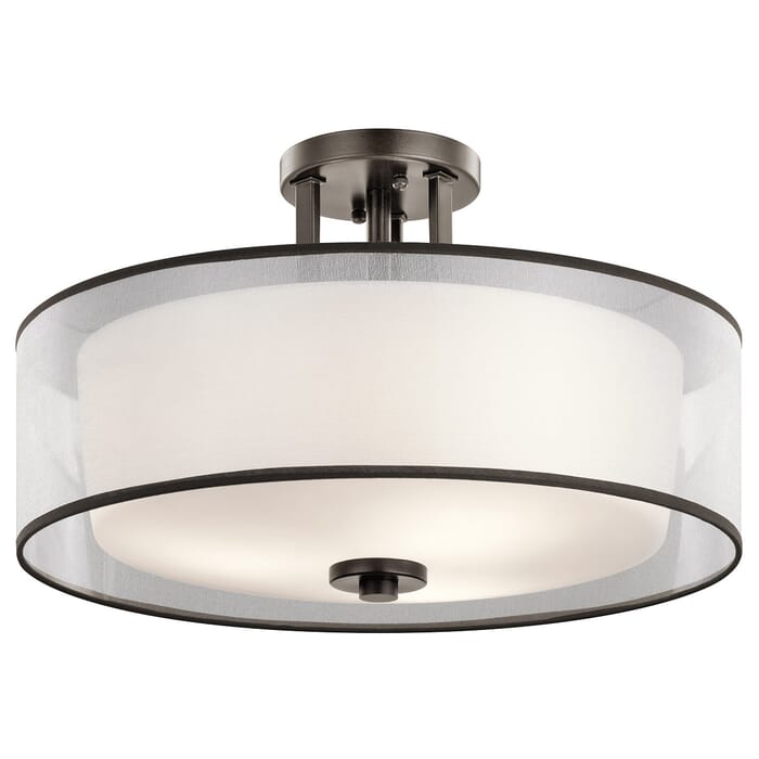 Kichler Lighting Tallie 3-Light Semi-Flush Light in Mission Bronze Kichler Lighting Tallie 3-Light Semi-Flush Light in Mission Bronze