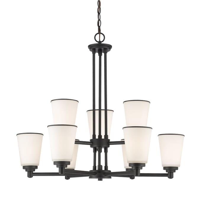 Z-Lite Jarra 9-Light Chandelier In Bronze Z-Lite Jarra 9-Light Chandelier In Bronze