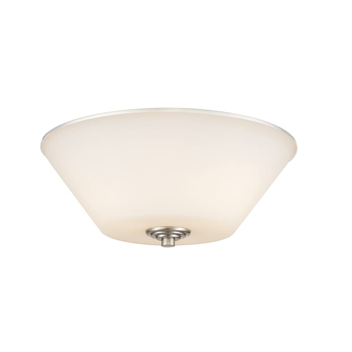 Z-Lite Jarra 3-Light Flush Mount Ceiling Light In Brushed Nickel Z-Lite Jarra 3-Light Flush Mount Ceiling Light In Brushed Nickel