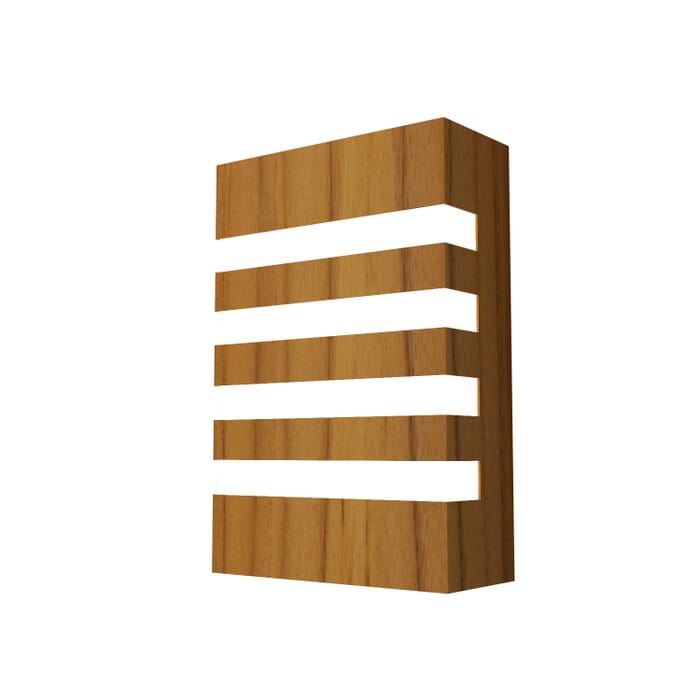 Clean 2-Light Wall Lamp in Teak Clean 2-Light Wall Lamp in Teak