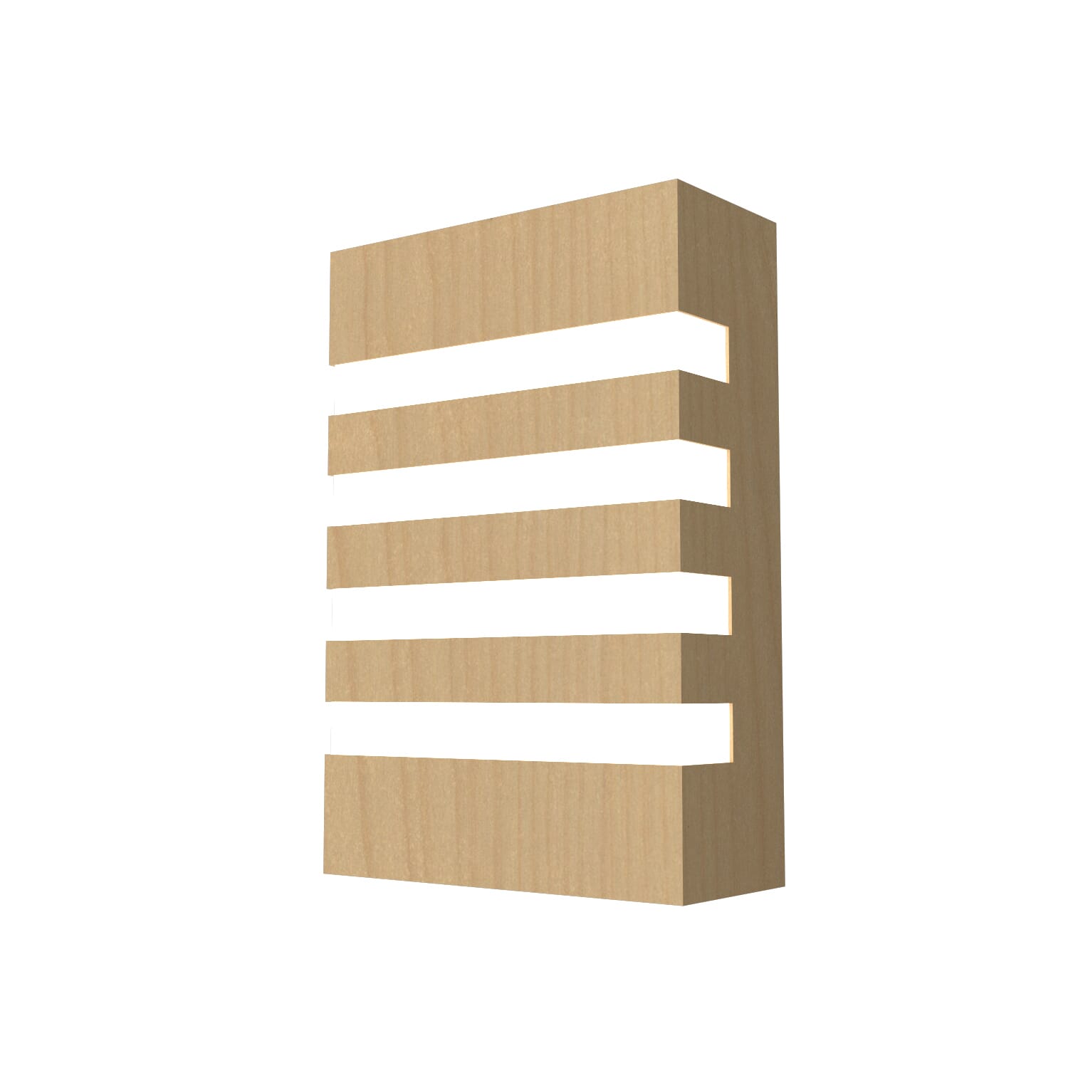 Clean 2-Light Wall Lamp in Maple