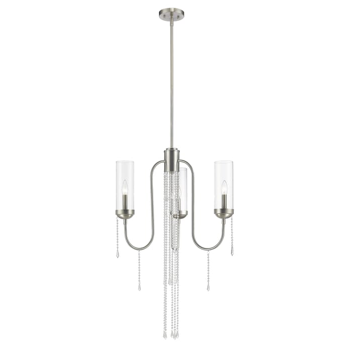 Z-Lite Siena 3-Light Chandelier In Brushed Nickel Z-Lite Siena 3-Light Chandelier In Brushed Nickel