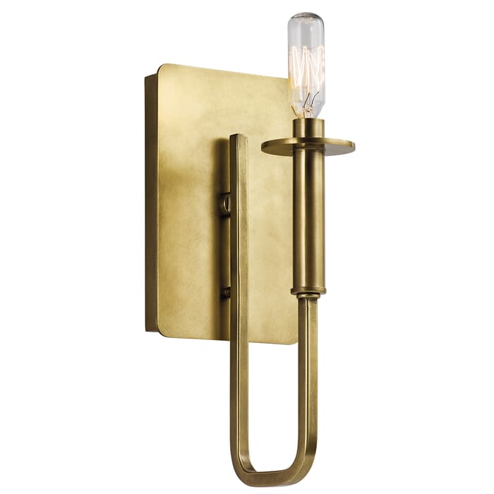 Kichler Lighting Alden 1-Light Wall Bracket in Natural Brass Kichler Lighting Alden 1-Light Wall Bracket in Natural Brass