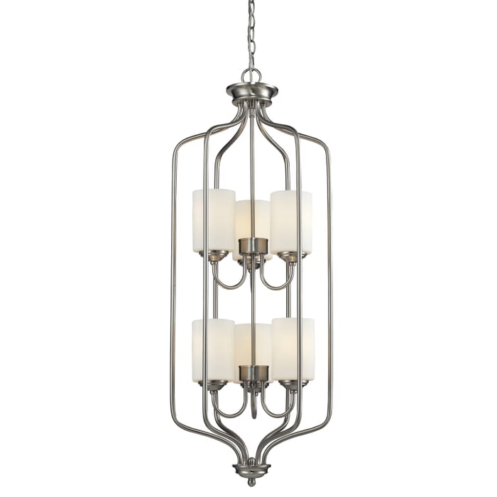 Z-Lite Cardinal 6-Light Pendant Light In Brushed Nickel Z-Lite Cardinal 6-Light Pendant Light In Brushed Nickel