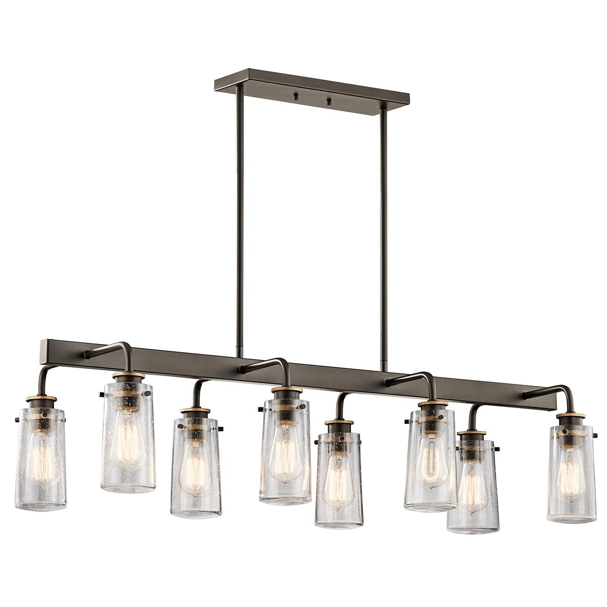 Kichler Braelyn 8-Light Linear Chandelier in Olde Bronze - Shop for Modern Farmhouse Fixtures from LightsOnline - LightsOnline Blog