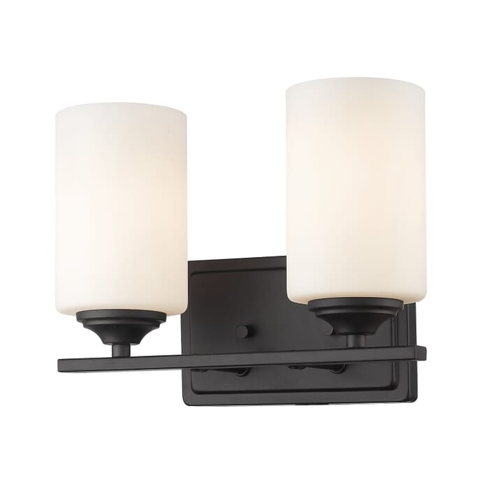 Z-Lite Bordeaux 2-Light Bathroom Vanity Light In Bronze Z-Lite Bordeaux 2-Light Bathroom Vanity Light In Bronze