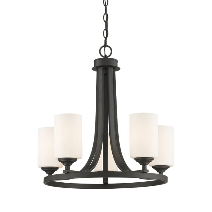 Z-Lite Bordeaux 5-Light Chandelier In Bronze Z-Lite Bordeaux 5-Light Chandelier In Bronze