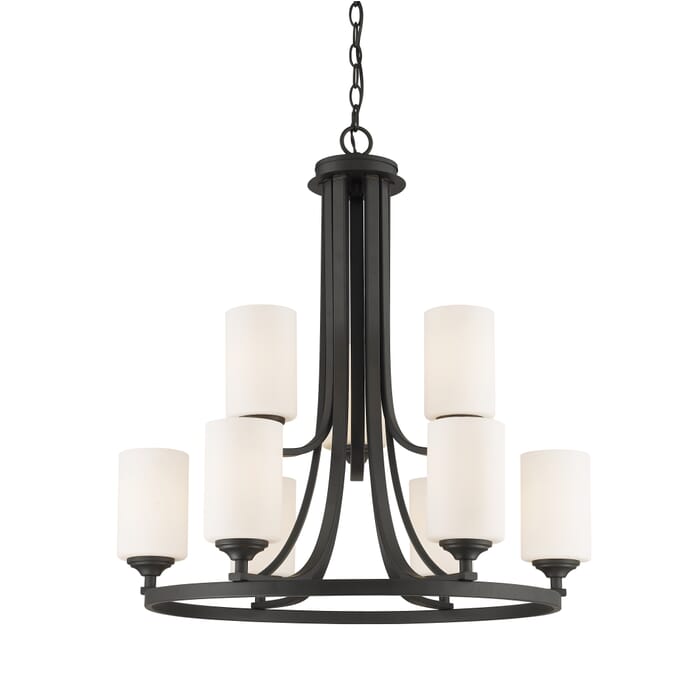 Z-Lite Bordeaux 9-Light Chandelier In Bronze Z-Lite Bordeaux 9-Light Chandelier In Bronze