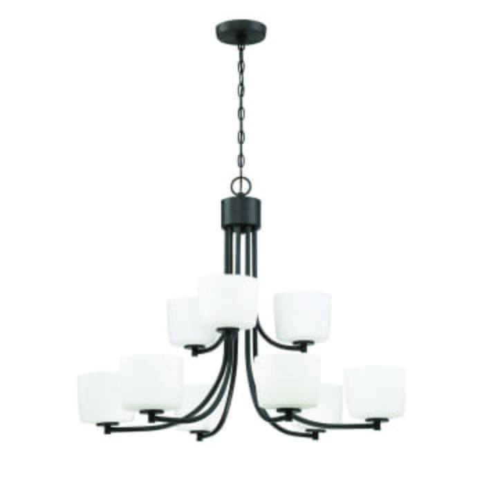Craftmade Clarendon 9-Light Transitional Chandelier in Aged Bronze Brushed Craftmade Clarendon 9-Light Transitional Chandelier in Aged Bronze Brushed